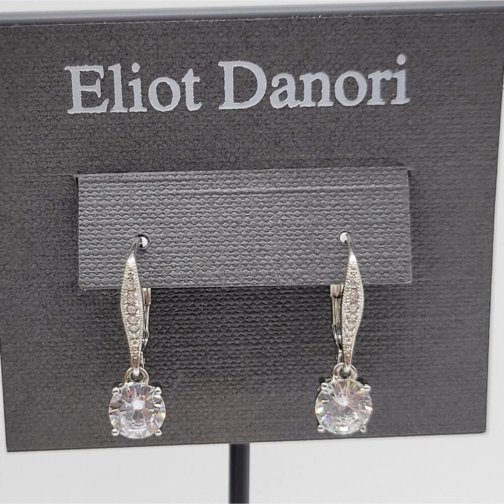 Eliot Danori Pave drop earrings, leverback, New with tags